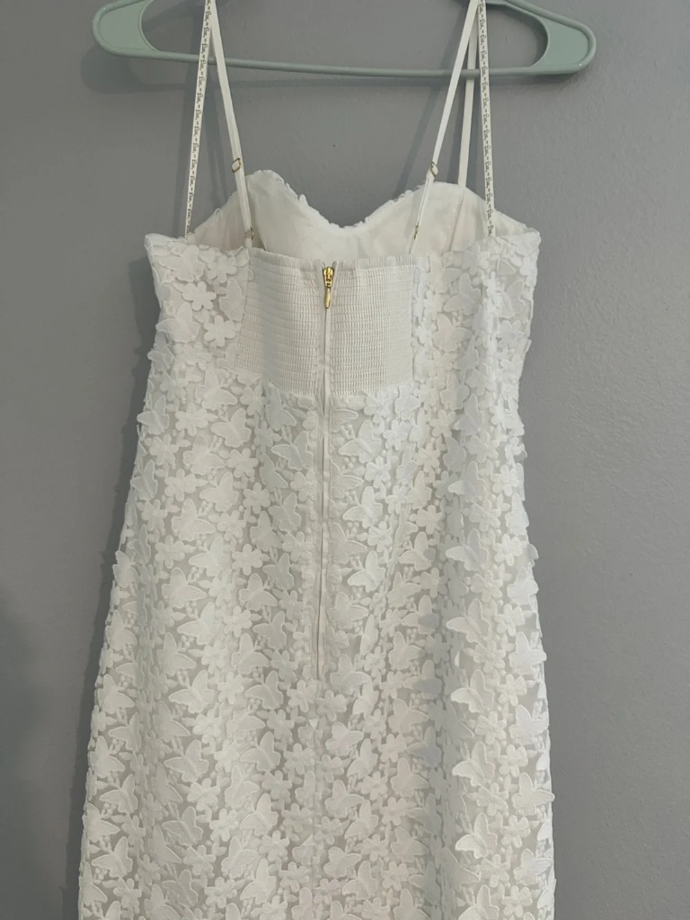 Lilly Pulitzer White Gillian Lace Maxi Dress Butterfly Size 8 - Picture 8 of 15